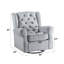 Fauteuil pivotant Zeider avec fauteuil coulissant, tissu gris