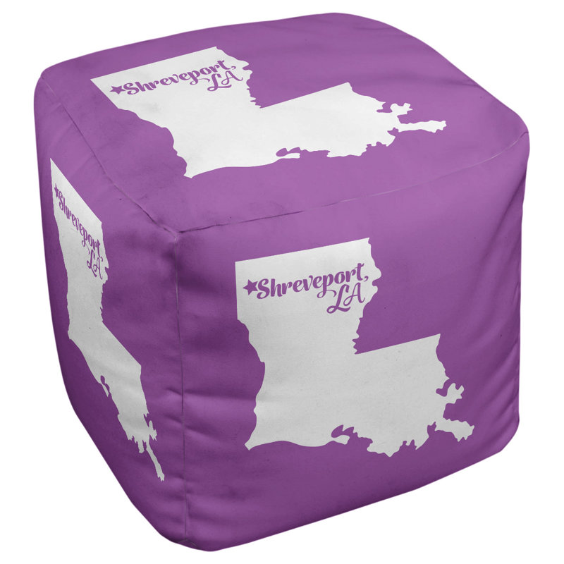 Repose-pieds à cubes louisiana shreveport, Violet, H 13 po x l 13 po x P 13 po