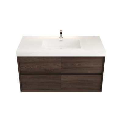 Ensemble de meuble-lavabo mural simple 47 po