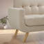 Fauteuil d'appoint avec revêtement en lin Janeil-498589571
