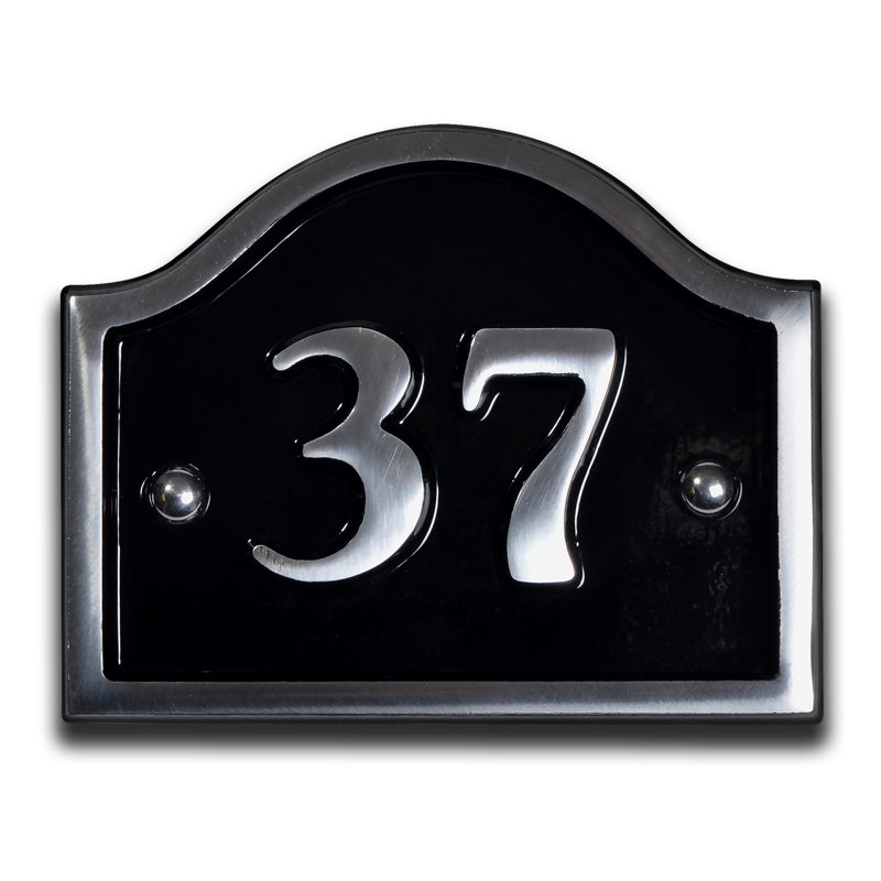 Jaclynn 11.5cm H Reflective Metal House Number, 37