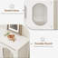 Buffet blanc 32 "avec portes en verre - rangement pour bar et vestibule