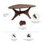Table basse, bois triangulaire-1750620413