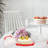 Cake Carrier with Collapsible Handle - Plastic Red Cake Container and Holder with Lid