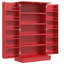 Armoire de cuisine en bois 40,9 po H avec support de porte et tablette de rangement (rouge)