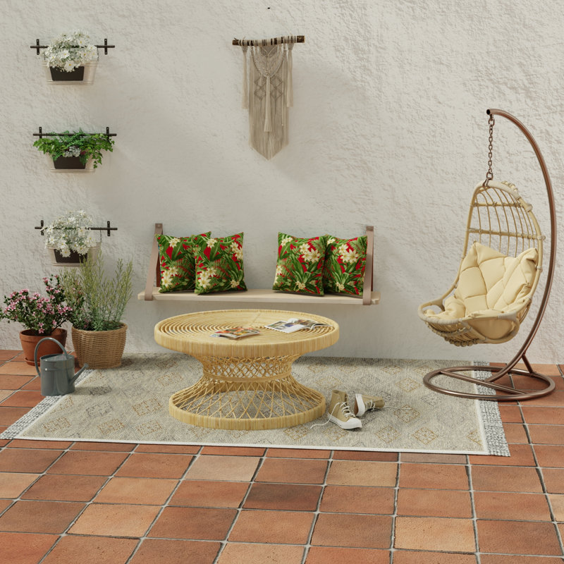 Sunbrella Outdoor Throw Pillow, Acadia Bordeaux