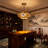 3-Light Baroque Tiffany Glass Semi Flush Mount With Bulbs