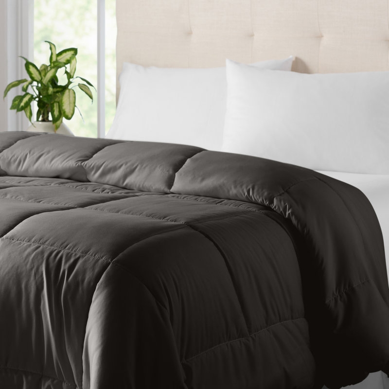 Wayfair Basics® 1800 Series All Season Polyester Down Alternative Comforter, Black, King