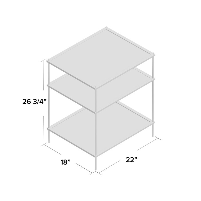 Harpenden Glass Top End Table, Gold