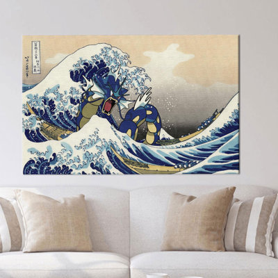 Personalized Wave off Kanagawa 3D Cotton Canvas Artwork Ideal for Wedding Decor Displaying the Iconic Great Wave Japanese Art Theme