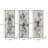Modern Large Set of Three, Abstract Design, Canvas and Pine Wood, Multi-Colored