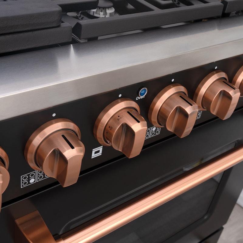Cuisinière au gaz naturel à convection de 6,7 pieds cubes 48 po Akicon