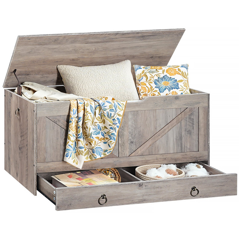 Coffre de rangement avec coffre de rangement Farmhouse, Grège