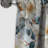 Magnolias Vein White And Blue Marble Pattern II - Abstract Marble Blackout Curtain - 1 Panels-107539420