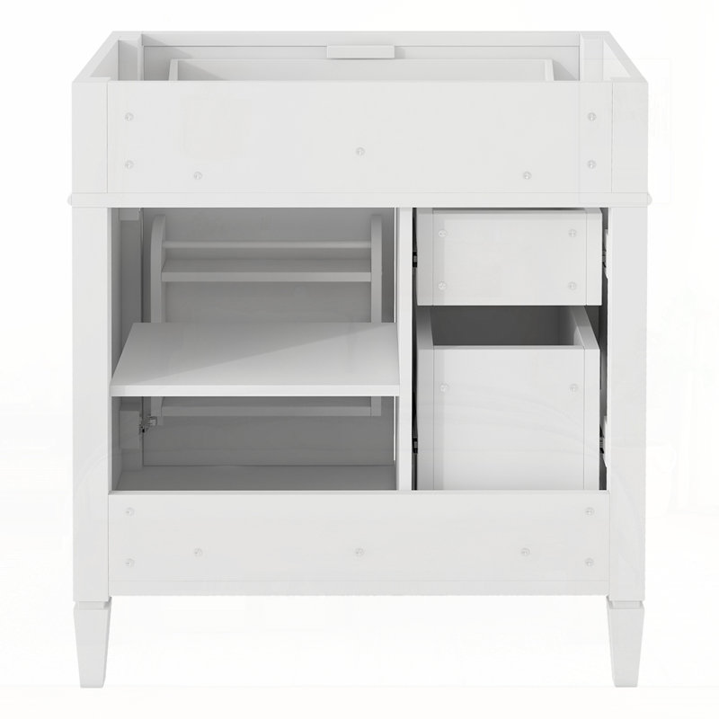 Meuble-lavabo de 30 po sans lavabo supérieur, Blanc