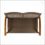 Causeuse d'extérieur durable en bois d'acacia et en osier tissé à la main, parfaite pour la détente sur le patio et la cour