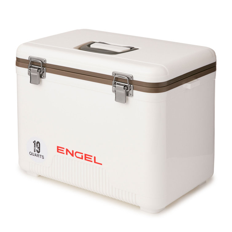 ENGEL 19 Qt Air Tight Dry Box & Insulated Ice Cooler with Shoulder Strap