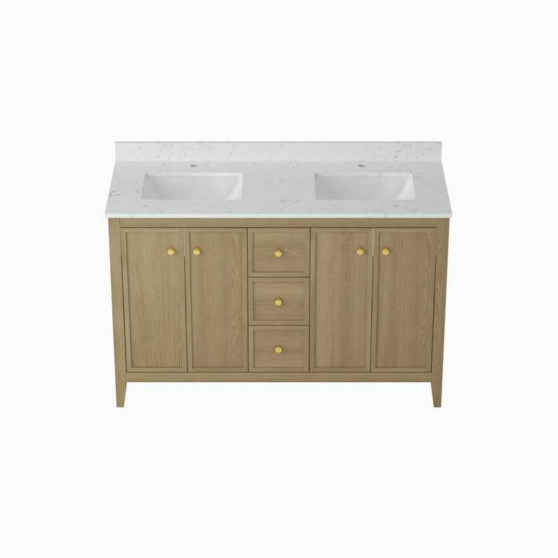 Armoire de salle de bain murale 54 "avec double vasque