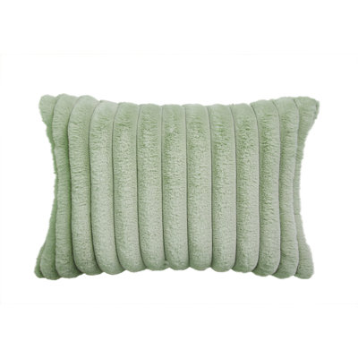 Faux Fur Lines Rectangular Pillow Cover & Insert