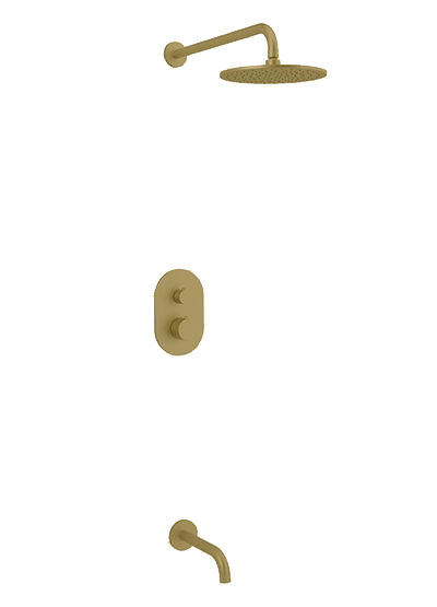 Opera Complete Shower System, Satin Brass