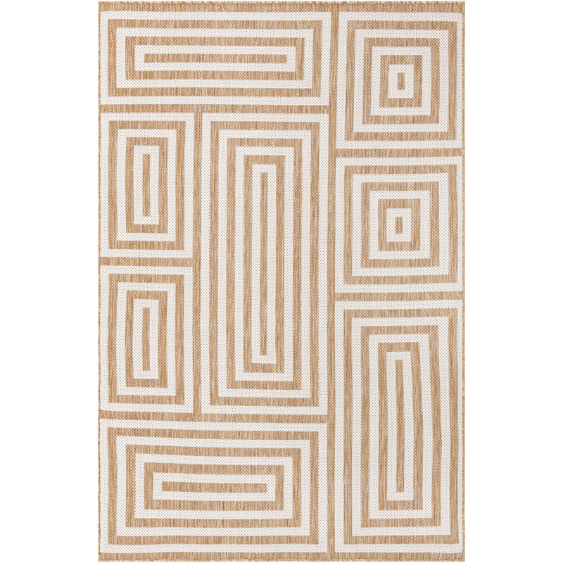 Tapis contemporain de style taupe Bello, Rectangle 5 pi 3 po x 8 pi