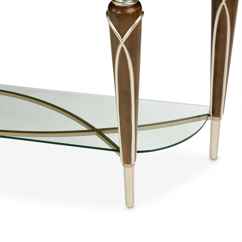 Villa Cherie Console Table, Hazelnut/Chardonnay