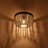 White Boho Beaded Chandeliers Flush Mount Ceiling Light Small Antique Farmhouse Chandelier Light Fixture for Bedroom Kitchen Dining Room Living Room Stairway Gazebo
