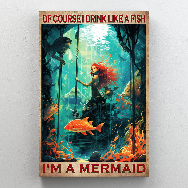 " Im A Mermaid ", 36" H x 24" W x 1.25" D