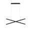 2 - Light Black LED Geometric Pendant