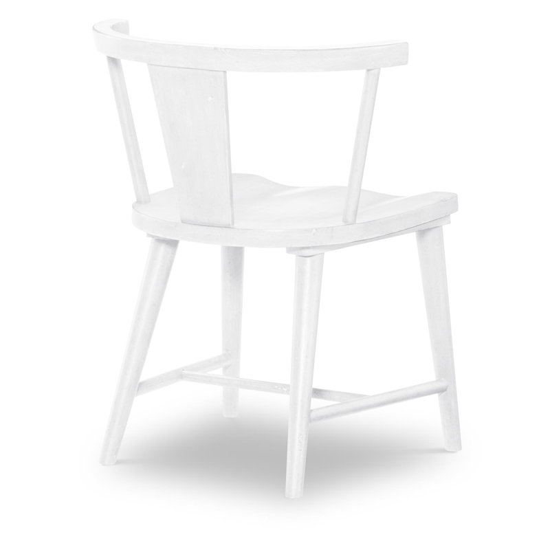 Chaise d'appoint transitionnelle en coton à dossier ajouré de 61 cm de large, motif XXX et OOO, Blanc