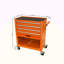 4 DRAWERS MULTIFUNCTIONAL TOOL CART WITH WHEELS-ORANGE-121650223