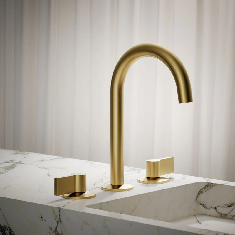 Components Mix and Match Bathroom Faucet, Vibrant Brushed Moderne Brass, Lever Handle