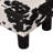 15 Inch Upholstered Ottoman Footstool with Cow Print
