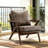 Salma 29.5" Wide Solid Wood Frame Upholstered Mid Century Modern Retro Accent Chair-65772982