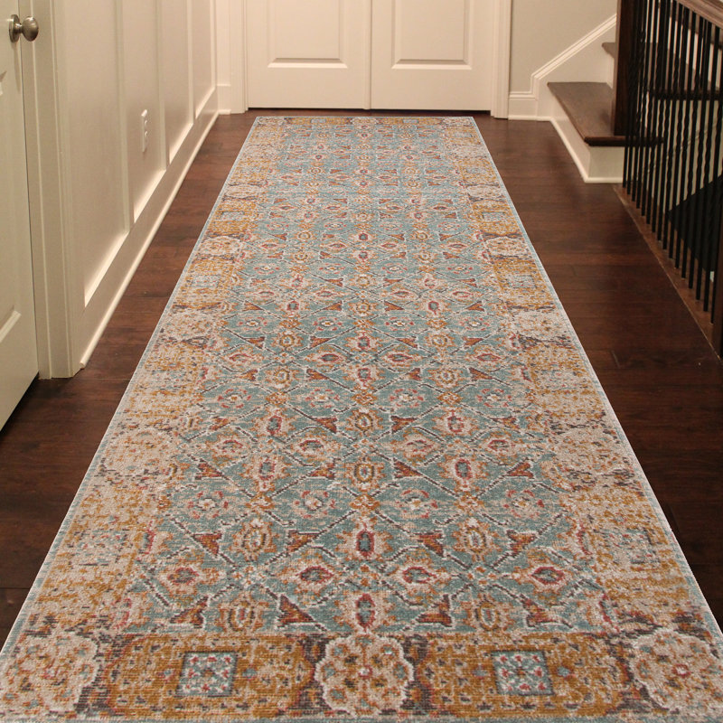 Tapis d'intérieur rétro à tissage plat Botolphus, Rectangle 2 pi 2 po x 3 pi