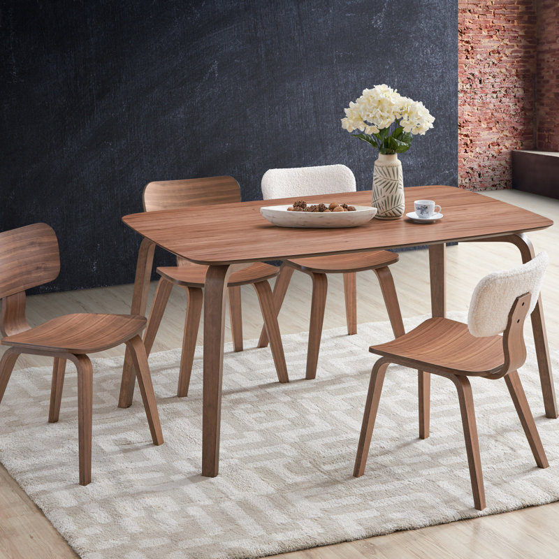 Ensemble de salle à manger 5 pièces Casson avec table rectangulaire et fauteuils confortables, parfaits pour les espaces de salle à manger modernes et élégants