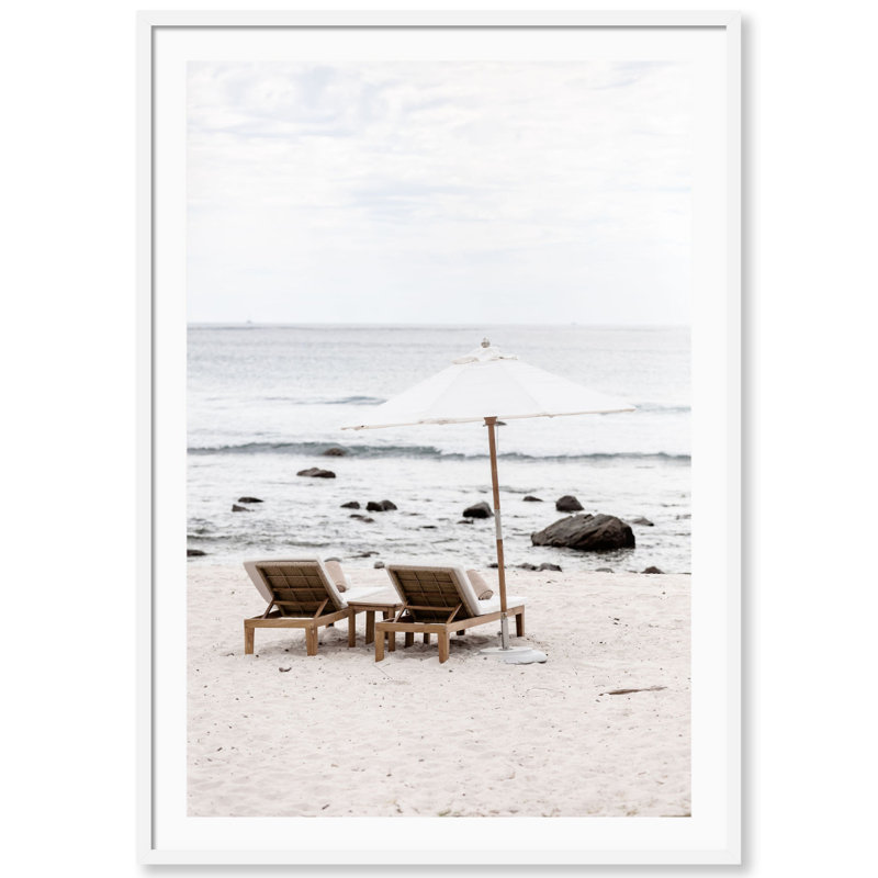 Out Of Office Print by Carly Tabak, 18" W x 25" H, White Wood