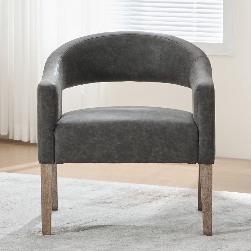 Fauteuil d'appoint rembourré de 26,2 po de largeur, Gris