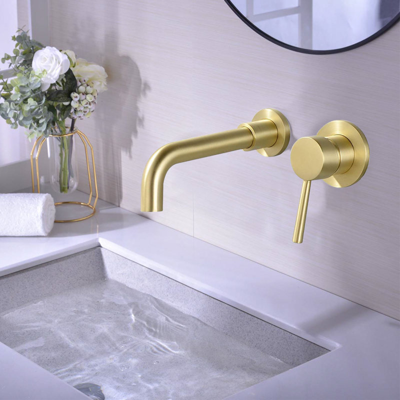 Single-handle Bathroom Faucet, Brushed Gold