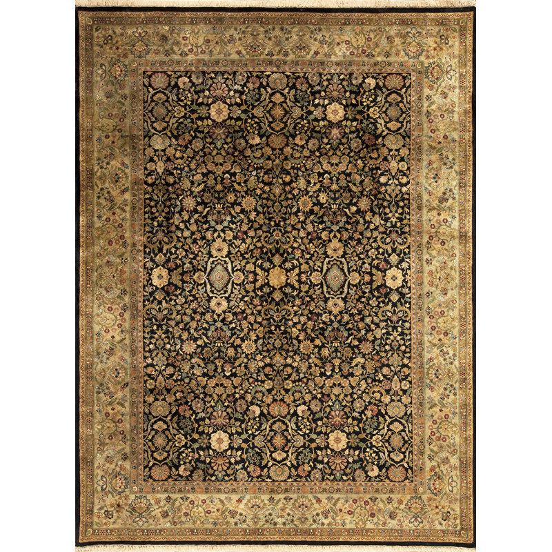 Golden Age Hand Knotted Wool Area Rug, Rectangle 4' x 6'