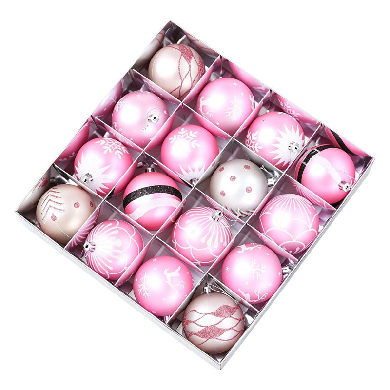 Boules de Noël décoratives de 8 cm (3,14 pouces), petites boules incassables à suspendre au sapin de Noël, idéales pour les fêtes de fin d'année, les mariages et autres réceptions.