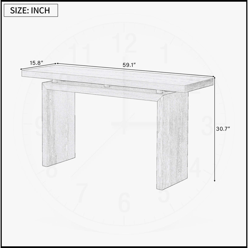 Stylish Ash Veneer Console Table with Smart Design for Various Rooms, Natural