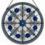 Panneau de vitrail à motif floral-1010734803