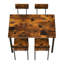 Ensemble 5 pièces de mobilier de salle à manger moderne en métal et bois pour 4 personnes, chaises de table de salle à manger
