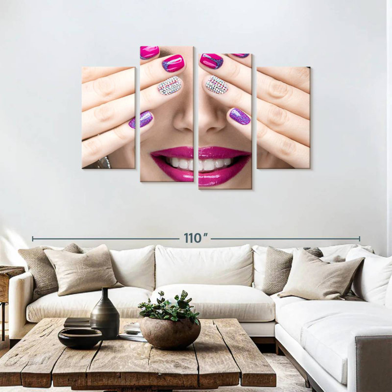 Classy Short Nails, 48" H x 75" W