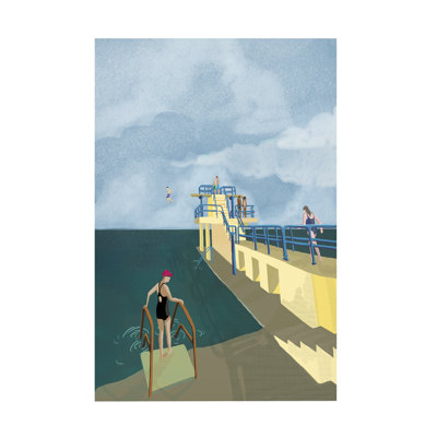 " Wrapped Canvas Wall Art - Charlotte Trudgett 'Blackrock, Salthill, Galway Ireland Art Print' Wall Art For Living Room, Bedroom, Or Office Décor - 22x32 " by Charlotte Trudgett