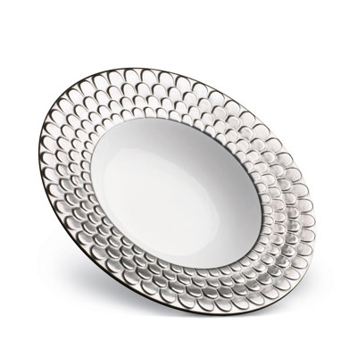 Aegean Platinum Soup Plate