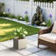 Pot à fleurs carré de 12 po en béton gris moyen avec trous de drainage pour l'intérieur et l'extérieur, intérieur amélioré-33045136-120328325
