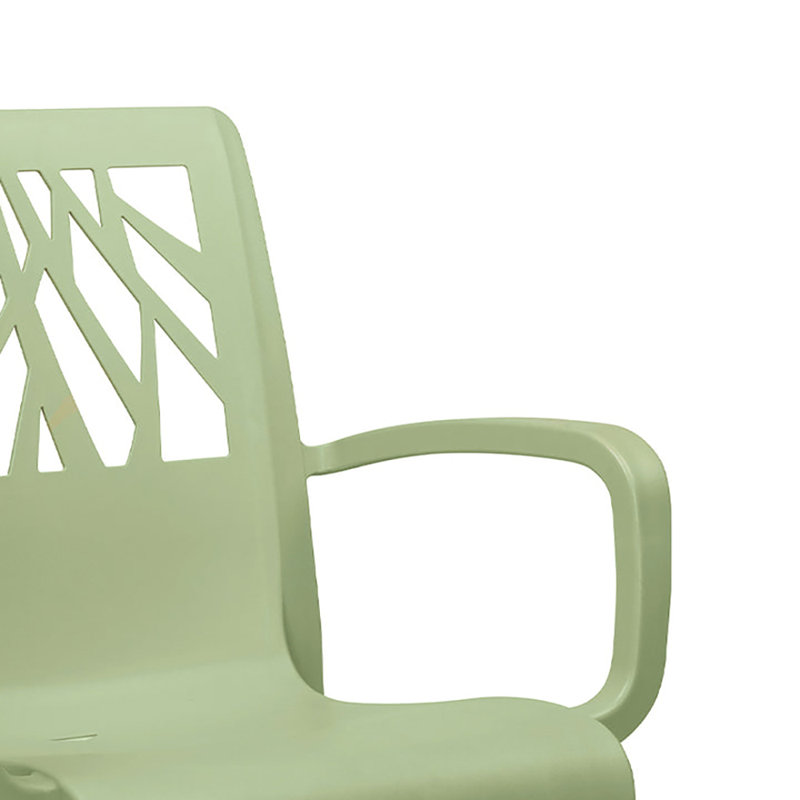 Chaise de salle à manger d'extérieur empilable, Vert sauge