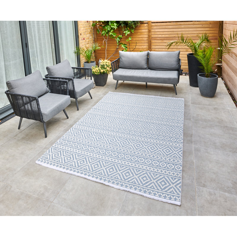 Craigfad Geometric Indoor / Outdoor Area Rug, Rectangle 190 x 290cm